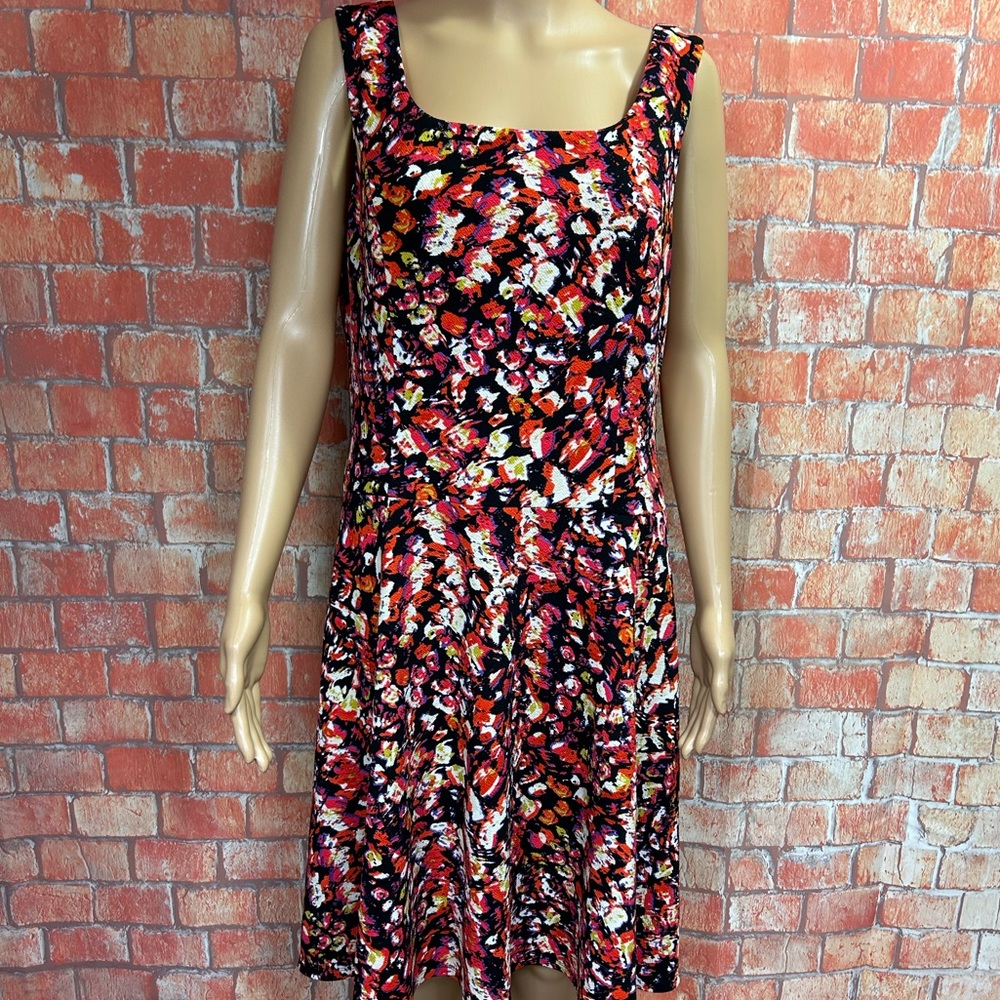Kasper Splatter Print Fit & Flare Dress‎